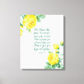 Elegant Floral Scripture 29:11 Canvas Afdruk (Voorkant)