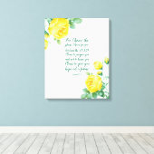 Elegant Floral Scripture 29:11 Canvas Afdruk (Insitu (Houten vloer))