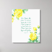 Elegant Floral Scripture 29:11 Canvas Afdruk (Voorkant)