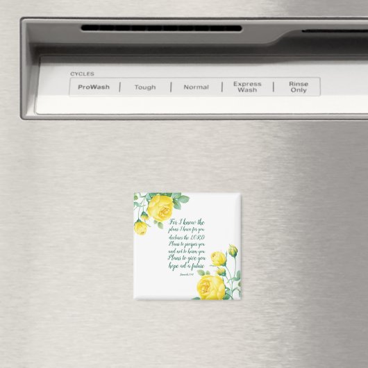 Elegant Floral Scripture 29:11 Magneet (Insitu (Vaatwasser))