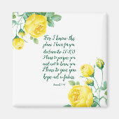 Elegant Floral Scripture 29:11 Magneet (Voorkant)