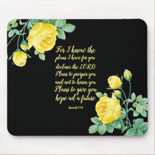 Elegant Floral Scripture 29:11 Muismat