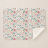 Elegant Floral Seamless Pattern – Sophisticated Sherpa Deken (Voorkant (horizontaal))