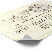 Elegant Floral Seating Charts Poster (Hoek)