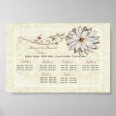 Elegant Floral Seating Charts Poster (Voorkant)