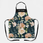 Elegant Floral Shabby Chic gepersonaliseerd Schort (Voorkant)