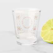 Elegant Floral Shot Glas (Achterkant)