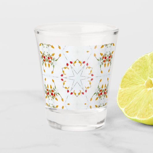 Elegant Floral Shot Glas (Voorkant)