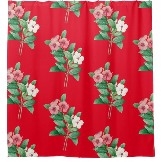 Elegant Floral Shower Curtain Douchegordijn (Voorkant)