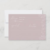 Elegant Floral Shower Recipcard (Voorkant)