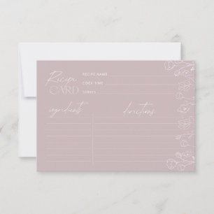 Elegant Floral Shower Recipcard
