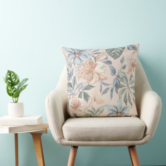 Elegant Floral Sierkussen – Pastel Botanical
