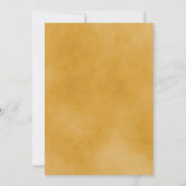 Elegant Floral Silhouette Mustard Yellow Weddensch Kaart (Achterkant)