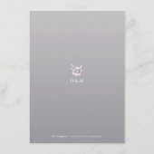 Elegant floral Silver Chinoiserie Weddenschappen Informatiekaartje (Achterkant)