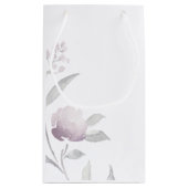 Elegant floral Silver Chinoiserie Wedding monogram Klein Cadeauzakje (Achterkant)