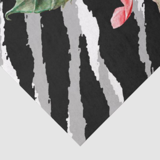 Elegant Floral Silver Tiger Tissuepapier (Detail)