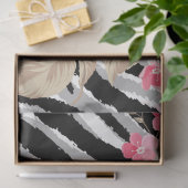 Elegant Floral Silver Tiger Tissuepapier (Geschenk)