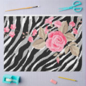 Elegant Floral Silver Tiger Tissuepapier (Craft)