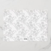 Elegant Floral Simple Foliage Calligraphy Script Folie Uitnodiging (Achterkant)