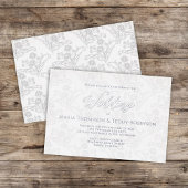 Elegant Floral Simple Foliage Calligraphy Script Folie Uitnodiging