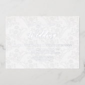 Elegant Floral Simple Foliage Calligraphy Script Folie Uitnodiging (Voorkant)