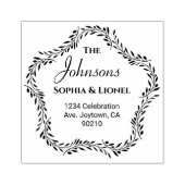 Elegant Floral Simple Wedding Return Address Rubberstempel (Afrduk)