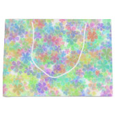 Elegant Floral Sjabloon Abstracte bloemen kleurrij Groot Cadeauzakje (Voorkant)