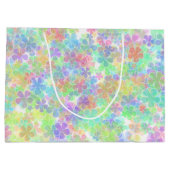 Elegant Floral Sjabloon Abstracte bloemen kleurrij Groot Cadeauzakje (Achterkant)