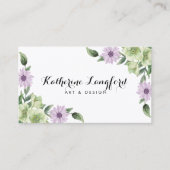 Elegant Floral  Sjabloon Visitekaartje (Voorkant)