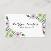 Elegant Floral  Sjabloon Visitekaartje (Voorkant)