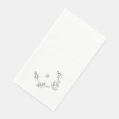 Elegant Floral Sketched Leafy Wedding Servet (Hoek)