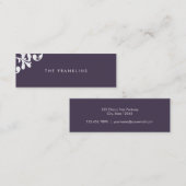 Elegant Floral Skinny Calling Card Contactkaartje (Voorkant / Achterkant)