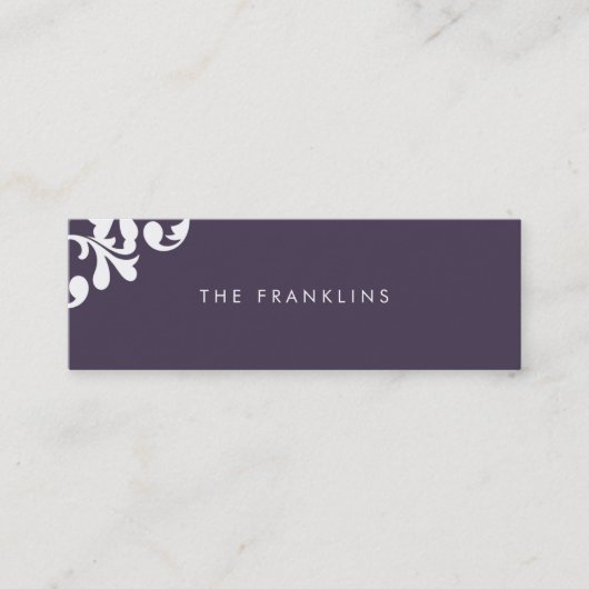 Elegant Floral Skinny Calling Card Contactkaartje (Voorkant)