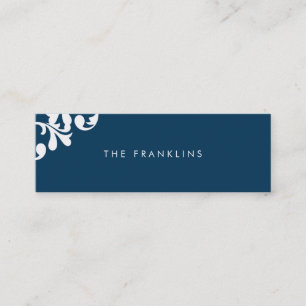 Elegant Floral Skinny Calling Card Contactkaartje