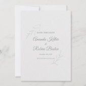 Elegant Floral slaat de datum op Save The Date (Voorkant)