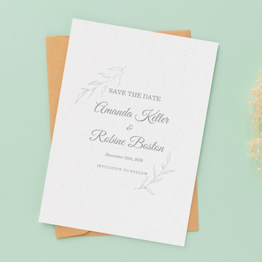 Elegant Floral slaat de datum op Save The Date