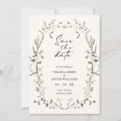 Elegant Floral slaat de datum op Save The Date (Voorkant)