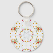 Elegant  Floral Sleutelhanger (Voorkant)