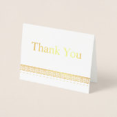 Elegant Floral Snowflake Border Hartelijk dank Folie Kaarten (Voorkant)