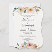 Elegant Floral Spanish Wedding Invitation Kaart (Voorkant)