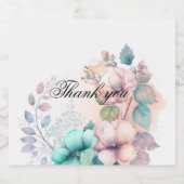 Elegant floral sparkling wijnetiket (Enkel label)