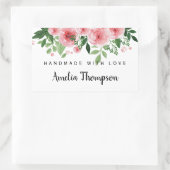 Elegant Floral, speciaal gemaakt met liefde Rechthoekige Sticker (Tas)