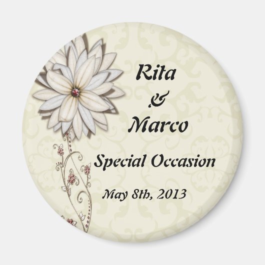 Elegant Floral Special Occasion Design Magneet (Voorkant)