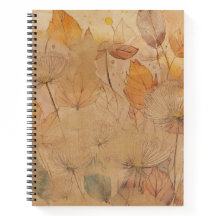 Elegant Floral Spiral Notitieboek met Regelmatige