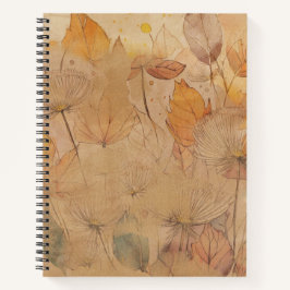 Elegant Floral Spiral Notitieboek met Regelmatige