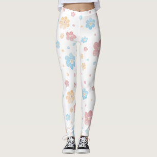 Elegant Floral Spring Waterverf Flowers Dames Been Leggings