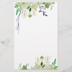 Elegant floral Stationery Briefpapier