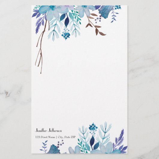Elegant floral Stationery Briefpapier (Voorkant)