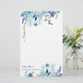 Elegant floral Stationery Briefpapier (Staand voorkant)