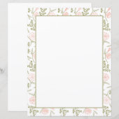 Elegant Floral Stationery Paper (Voorkant / Achterkant)